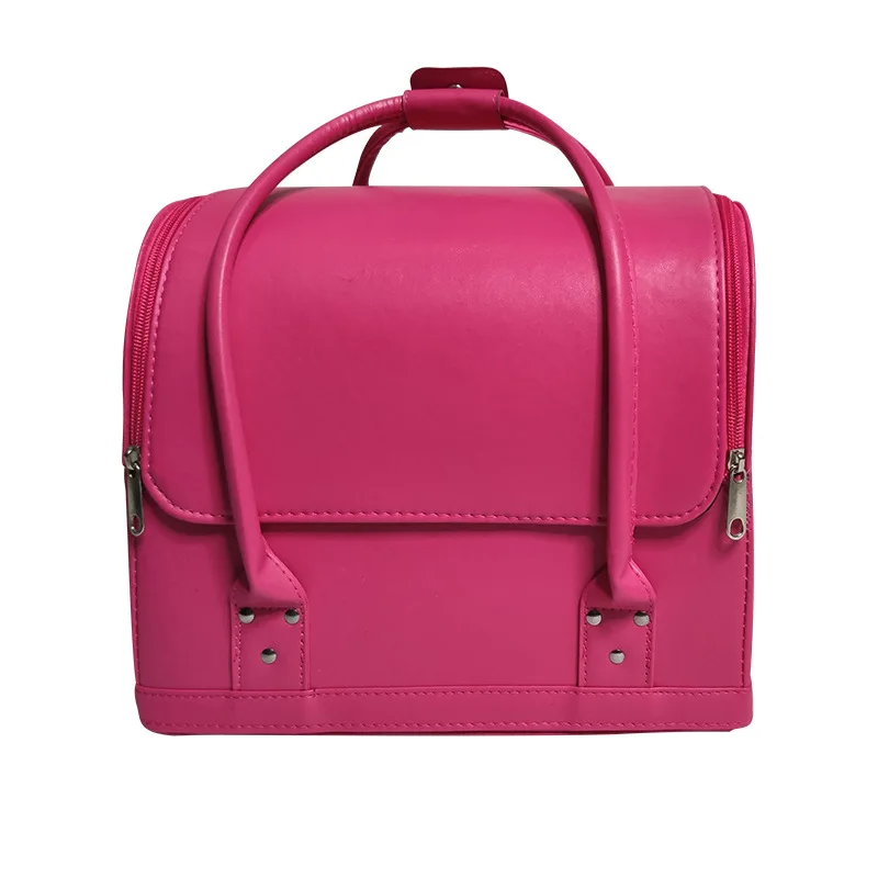 

Profession Hand Travel Cosmetic Bag Partition Makeup Handbag Large Capacity Makeup Storage Bag Wholesale Customizable