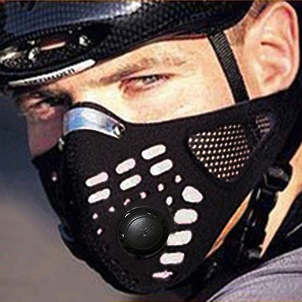 Cycling Bike Breathable Half Face Mask Filter Anti Dust Motorcycle Hiking Running Activated Carbon Protection Cycling Face Mask