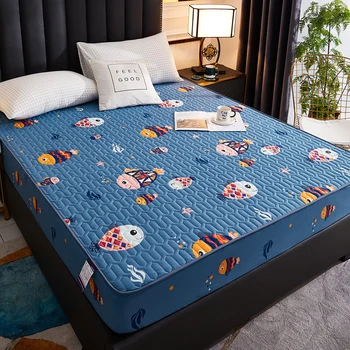 

Newly Waterproof Mattress Protector Bedspread Dustproof Padded Thicken Warm Bed Sheet Bedspread CLA88