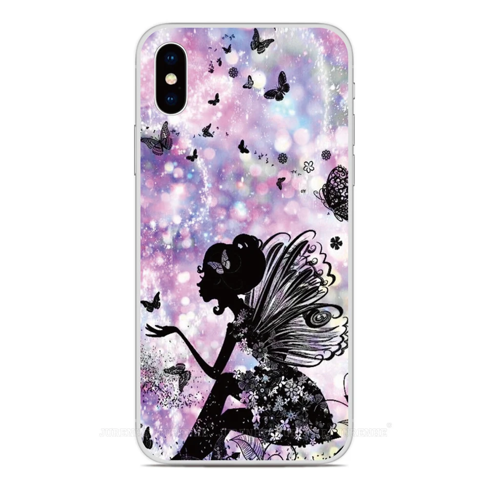 Мягкий силиконовый чехол из ТПУ с изображением Феи Бабочки для Wiko Y61 Y50 Y60 Y70 Y80 Lenny