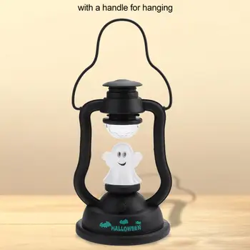 

LED Halloween Lantern Color Changeable Flash Sound Night Light With Handle
