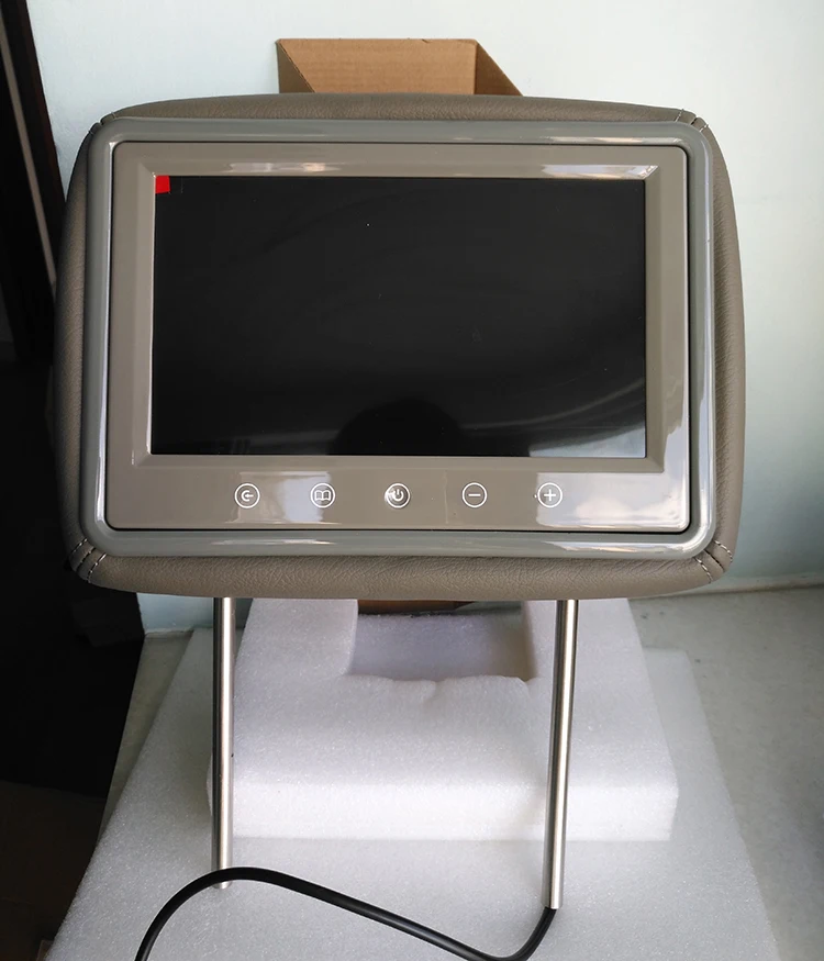 9inch headrest monitor car display with 2 av input 800x480 16:9 monitor 4:3 monitor tv auto car reverse monitor c4 407 display