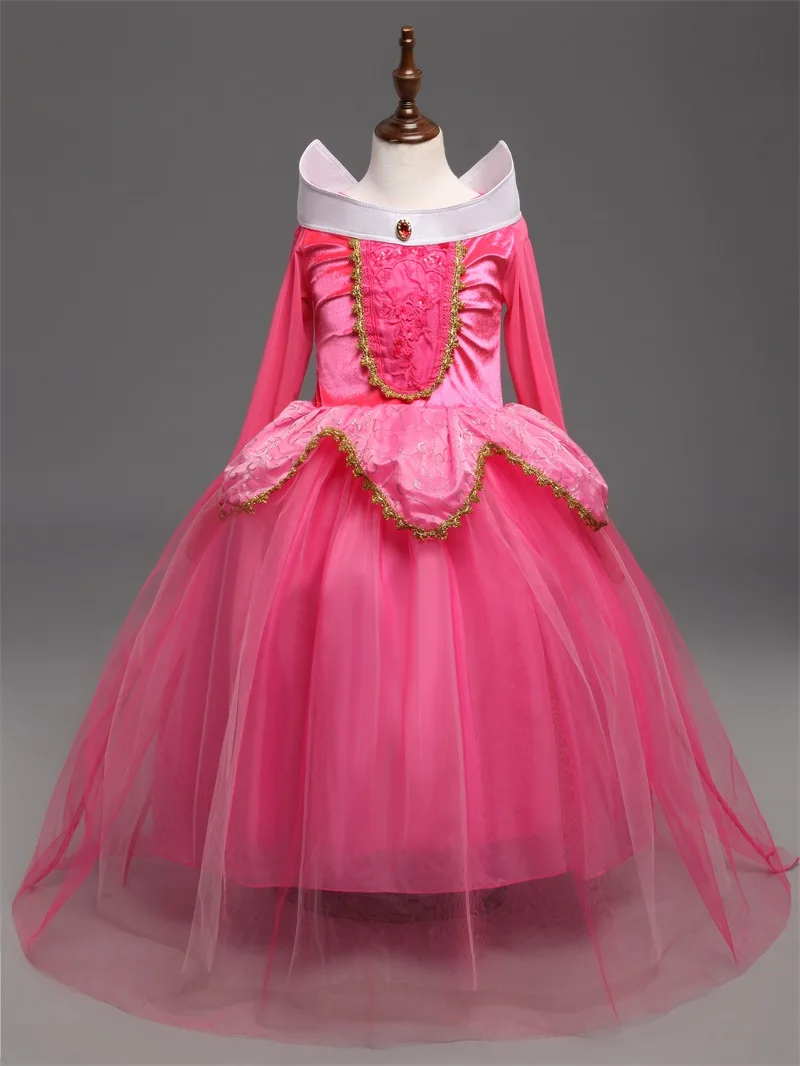 cheap baby dresses Dresses Girls Princess Cosplay Costume Teens Kid's Party Dress Girls Clothes Long Fancy Ball Gown skirt for baby girl Dresses