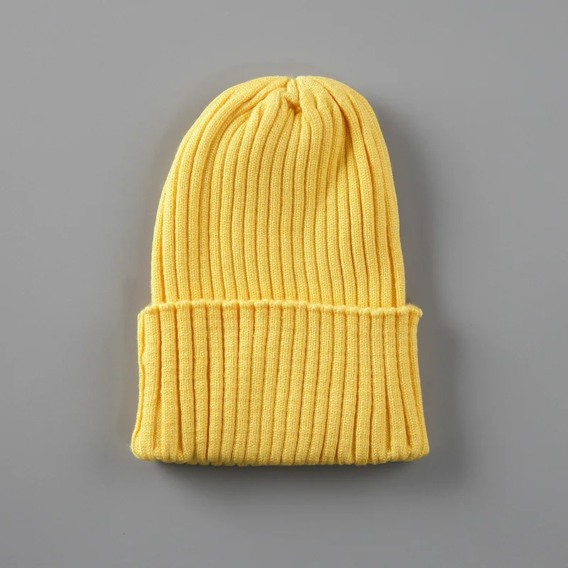 

2019 Winter Baby Cap Knit Solid Hat Autumn Skullies Infants Beanie Caps For 0-1Years