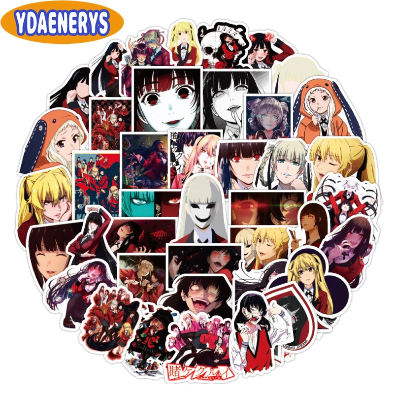 

10/30/50Pcs KAKEGURUI Classic Anime Sticker Skateboard Bicycle Car Guitar Laptop Funny Waterproof Graffiti Sticker Kid Pegatinas