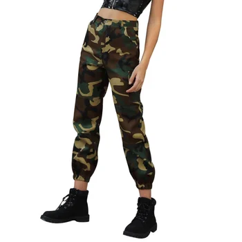 

Pants For Women Cargo Pants Camouflage Plus Size Beam Pants High Waist Multi-pocket Loose Zipper Fly Women's Pants Army Green:
