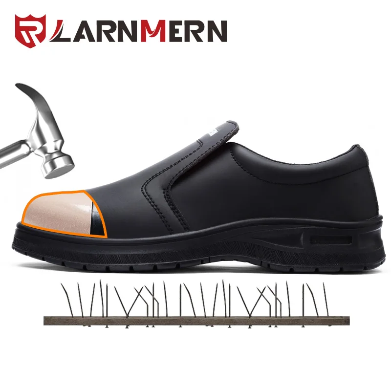 LARNMERN Men's Safety Shoes Work Shoe Steel Toe Comfortable Lightweight Breathable Construction Protective Footwear For Men