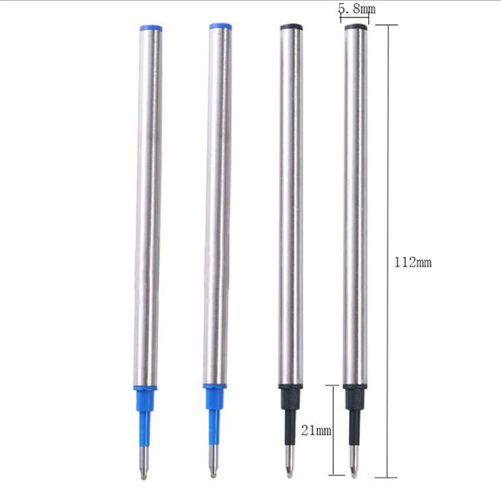 Jinhao 롤러 볼 펜 리필 100 개, 오피스 메탈 블랙
