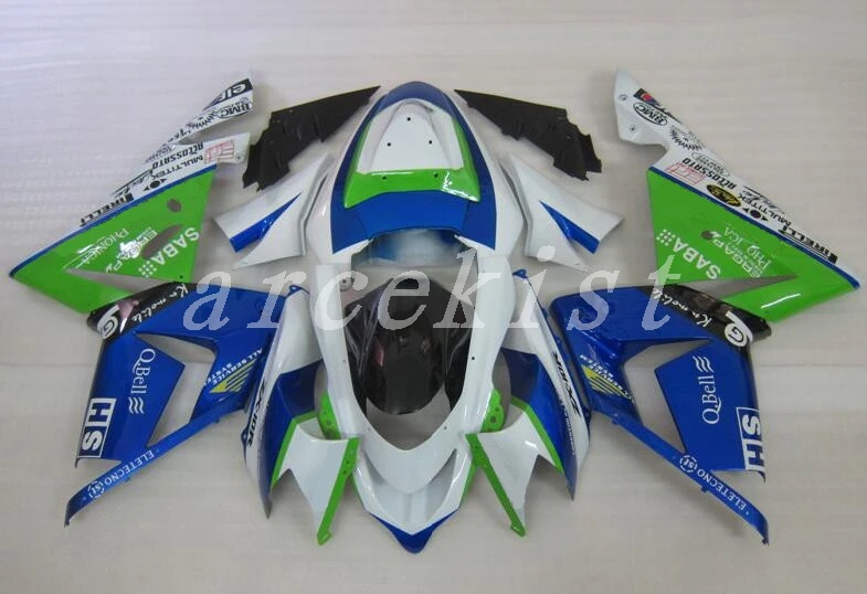 4 подарки ABS мотоцикл обтекатели комплект подходит для kawasaki Ninja ZX10R 2004 2005 04 05 10R ZX-10R тела набор синий зеленый