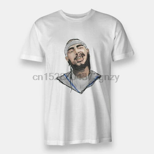 ART Post Malone Rapper Tees Mens White T-shirt New Arrival Male Casual Boy T-Shirt Tops Discounts |