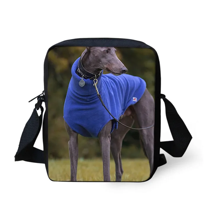 Индивидуальные собака породы борзая Модные принты Для женщин сумка через плечо сумки Для мужчин парусиновая Курьерские сумки человека маленькая сумка дизайнерская Сумки