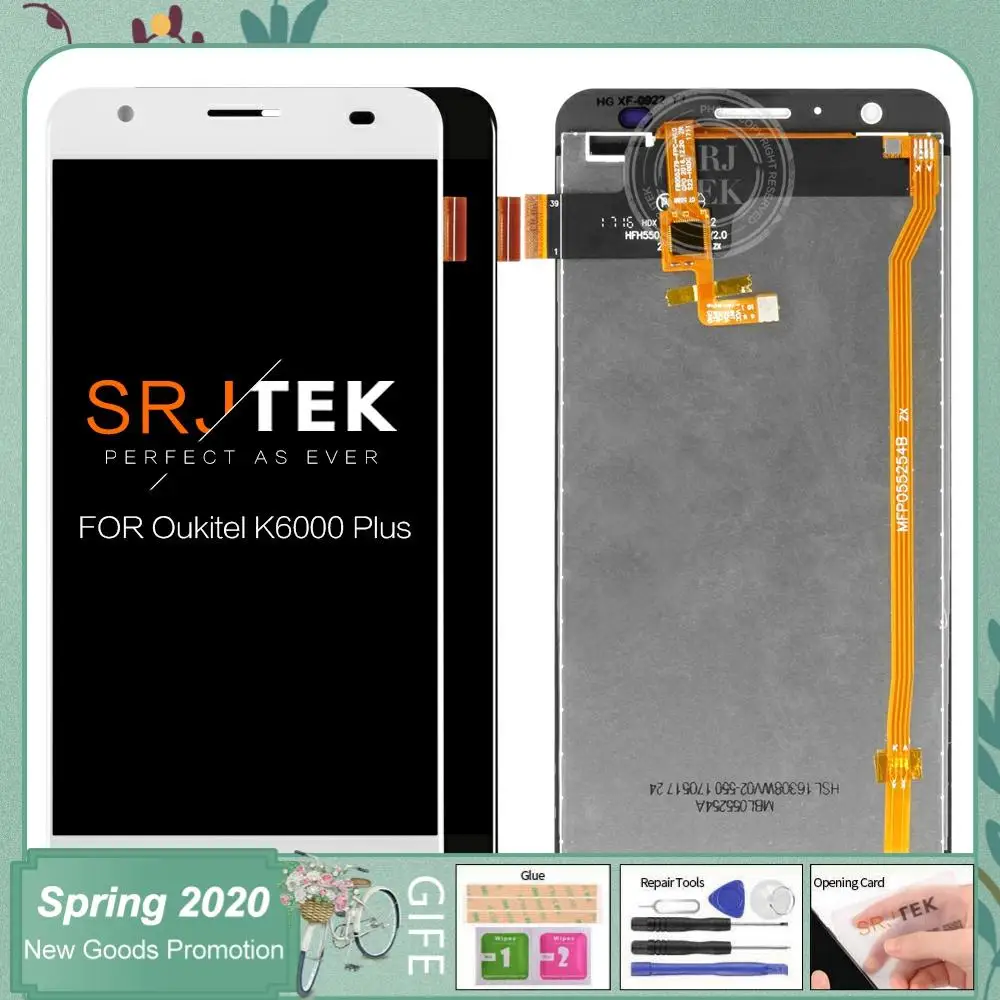 100% протестированный для Oukitel K6000 Plus ЖК дисплей сенсорный экран LCDs дигитайзер