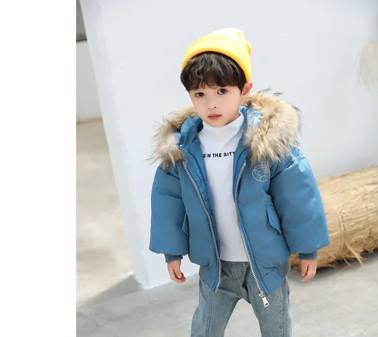 CYSINCOS/зимние детские парки Короткие пуховики для девочек ветрозащитная плюшевая зимняя одежда с капюшоном однотонная хлопковая верхняя одежда для мальчиков теплая одежда