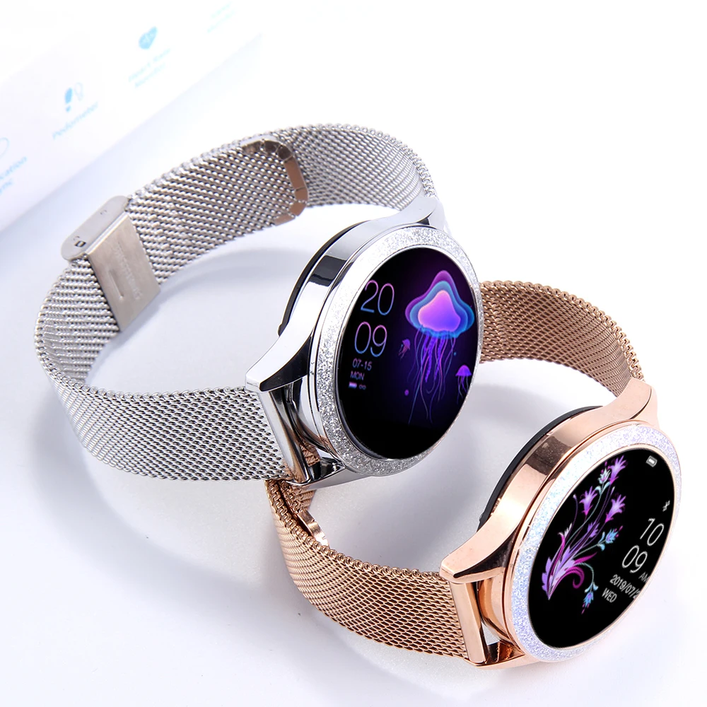 KW20 Смарт-часы для женщин IP68 Водонепроницаемый мониторинг сердечного ритма Bluetooth для Android IOS фитнес-Браслет Smartwatch VS KW10