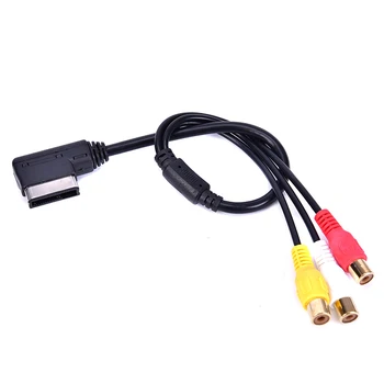 

1pcs For Cable Adapter A3 A4 A6 A7 A8 Q5 Q7 R8 AMI MMI RCA 3RCA DVD Video Audio Input Wire Car Accessory