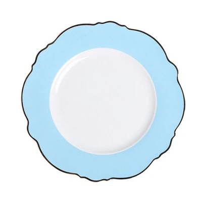 blue 10 inch 8/9/10 дюймов форфоровая тарелка для дома в горошек стейк Тарелка десертная тарелка для Торта Пластины Комплекты декоративная тарелка посуда набор посуды - Цвет: blue 10 inch