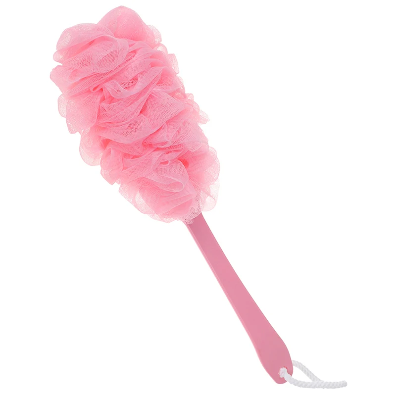 Bath Brush Long Handle Hanging Soft Mesh Back Body Bath Shower Scrubber Brush Sponge Back Brush Spa Scrubber Soap