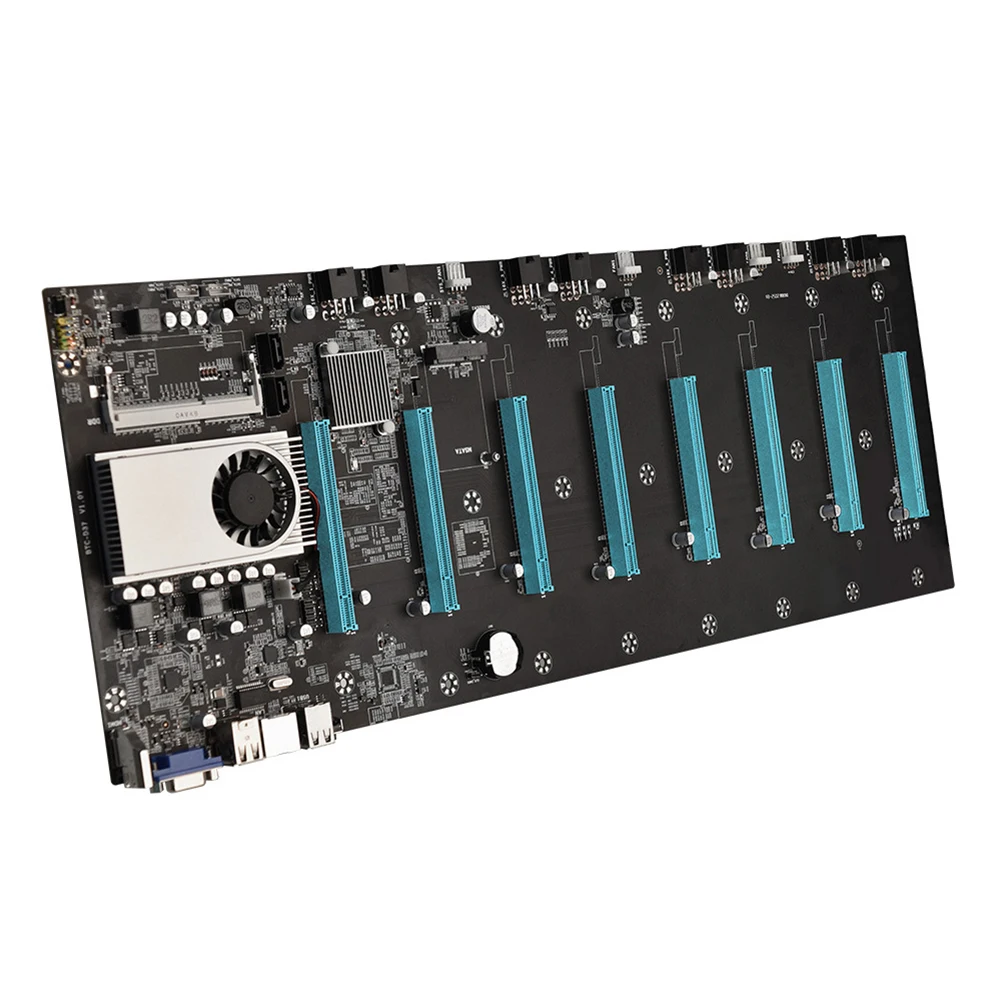 BTC-S37 Pro Mining Motherboard 8 PCIE 16X Graph Card SODIMM DDR3 SATA3.0 Support VGA and HDMI-Compatible for BTC Miner Machine mother board gaming pc