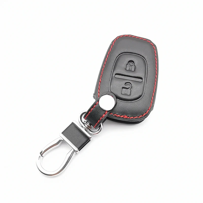 2 кнопки кожаный чехол для ключа автомобиля дистанционный чехол для Renault trafc VIVARO PRIMASTAR MASTER KANGOO защитный чехол