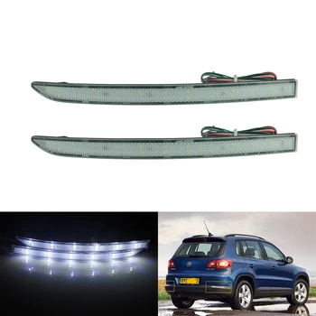 

ANGRONG 2x LED Rear Bumper Reflector Turn Signal Tail Stop Brake Light Lam For VW Tiguan 5N