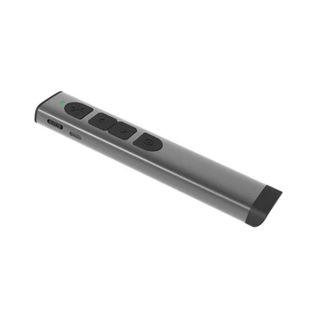 

AAY-2.4GHz Wireless USB Receiver Remote Powerpoint Presenter PPT Clicker Flip Pen Green Pointer Rechargeable Digital Remote Cont