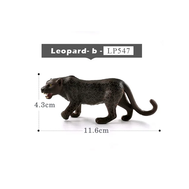 Koala Wolf Deer Leopard Alpaca Antelope Monkey animal model figurines home decor miniature fairy garden decoration accessories Leopard -b