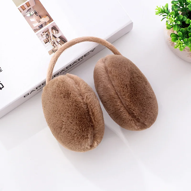 Orejeras de piel para mujer, orejeras de Color sólido, cálidas y cómodas, para esquí, a la moda, para Otoño e Invierno