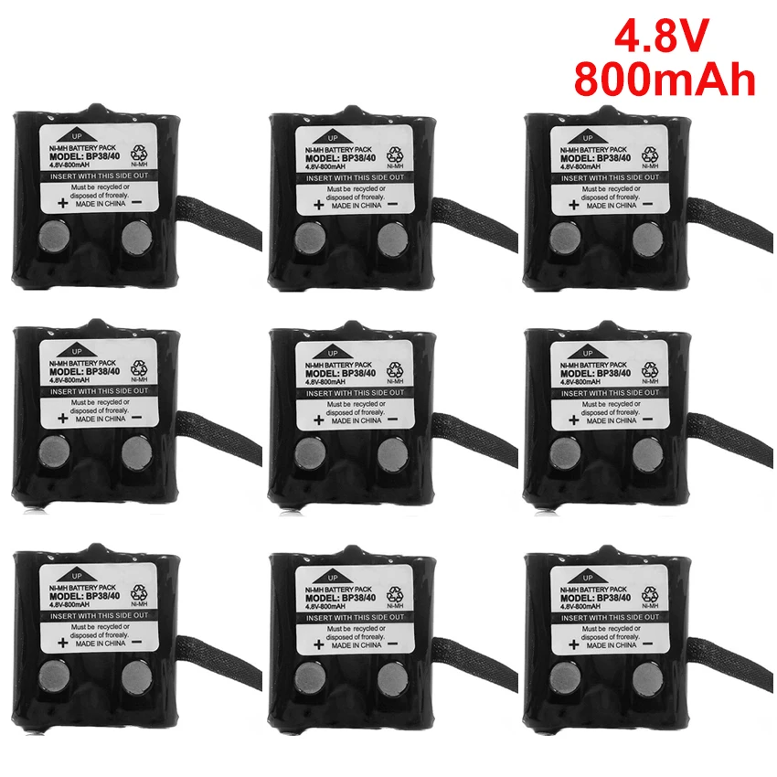 Power Tool Battery Rechargeable Lithium Batteries Rechargeable Nickel Zinc Batteries Rechargeable Nickel Metal Hydride Batteries 4.8v 800mAh Rechargeable Battery For motorola tlkr T5 T4 T6 T7 T8 Cordless For Uniden Radio BP-38 BP-39 BP-40 BT-1013