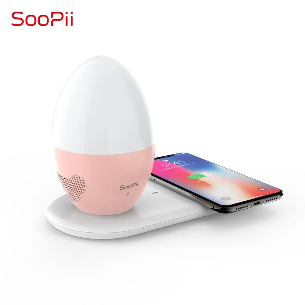 

SooPii Wireless Bluetooth Speaker with Night Light and 3 in 1 Charging Base,with 10W Wireless Charger