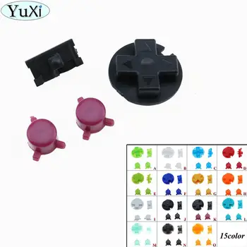 

YuXi 15Set Colorful Replacement Buttons Set Replacement For Gameboy Pocket for GBP On Off Button AB Buttons D pads