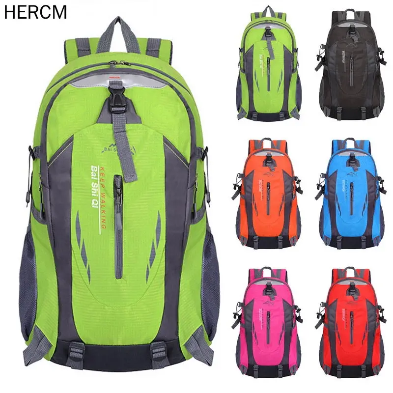 

Hercm 40L 6 Colors Outdoor Sports Mountaineering Backpack Camping Hiking Trekking Rucksack Travel Waterproof Cover Bike Bags