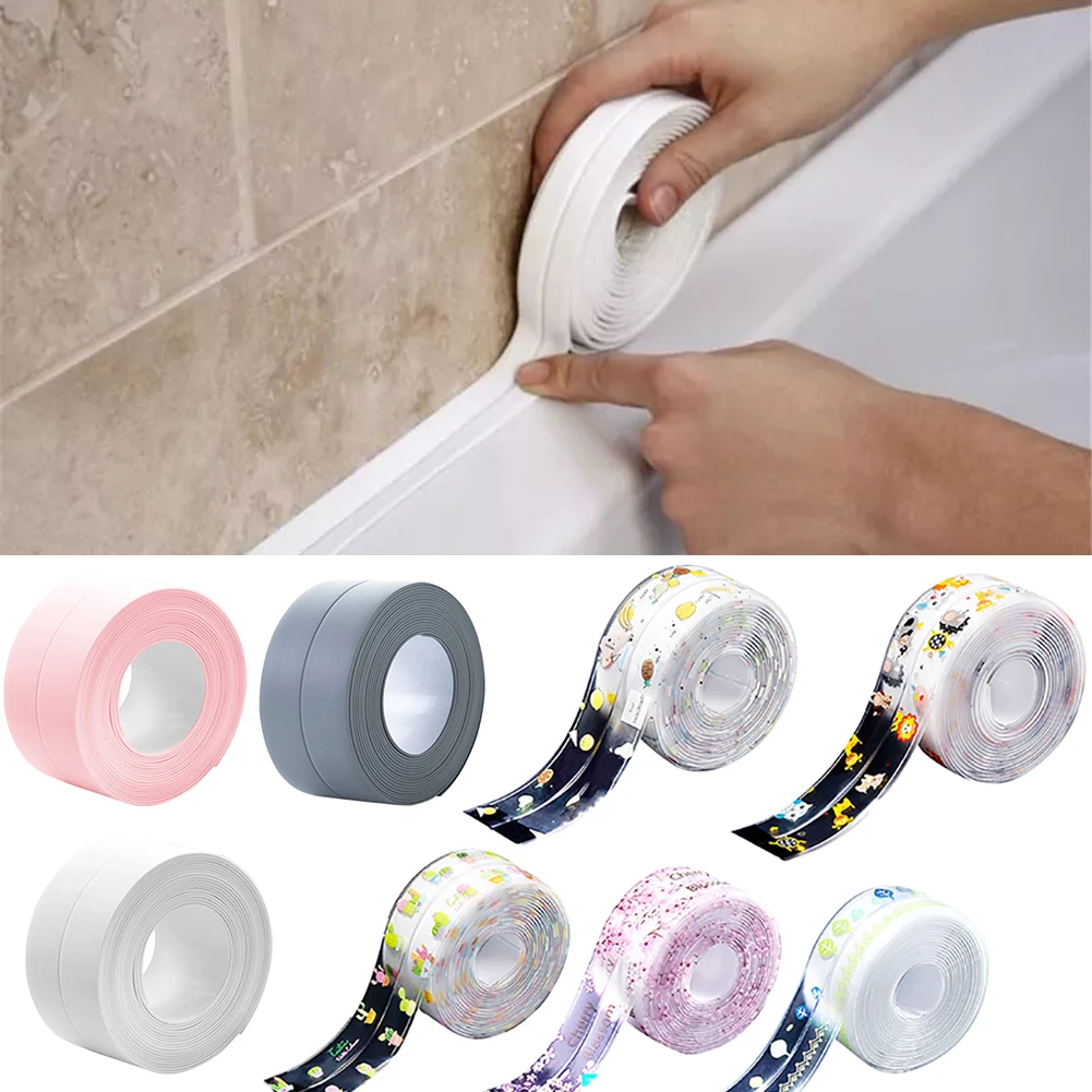 Bathroom Shower Sink Bath Sealing Strip Tape White Self Adhesive For Bathroom 