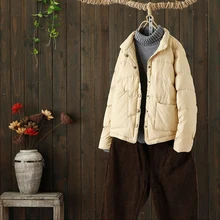

2022new Winter Women Ultra Light Short Down Coat Casual Female Warm Single Breasted Pocket White Duck Down Jacekt Snow Outwear