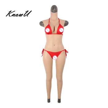 

KnowU D Cup Fullbody Suit Elastic cotton Drag Queen Transgender crossdresser traje de cuerpo completo de silicona Brustprothese