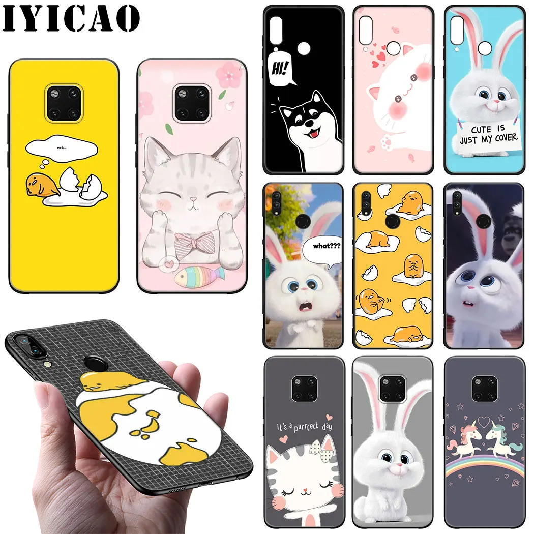 Мягкий чехол с милым мультяшным Кроликом котом для Huawei Y9 Prime Mate 10 20 30 Lite Pro Nova 5i 4 3i 3