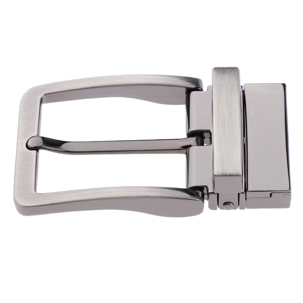 Men Reversible Metal Alloy Belt Buckles Replacement Rectangular Pin Buckles 