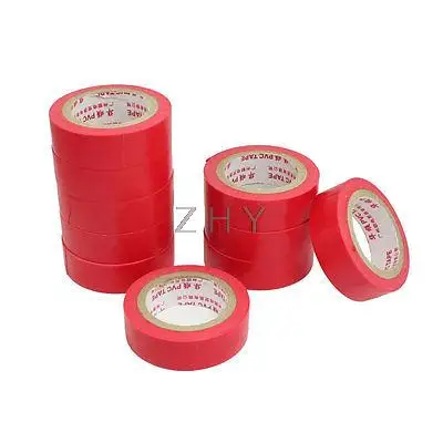 

10 Pcs Red Self Adhesive PVC Insulating Electrical Tape 14mm Width