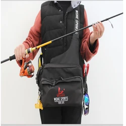 3 Layer Large Capacity Durable Nylon Fishing Bag Messenger Waist Bag Waterproof Fishing Lure Reel Line Tackle Storage Bags