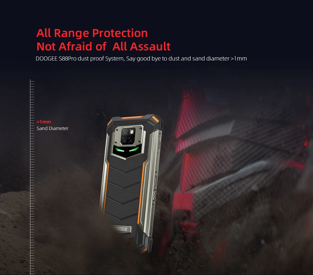 IP68/IP69K DOOGEE S88 Pro Rugged Mobile Phone 10000mAh telephones Helio P70 Octa Core 6GB RAM 128GB ROM smartphone Android 10 OS
