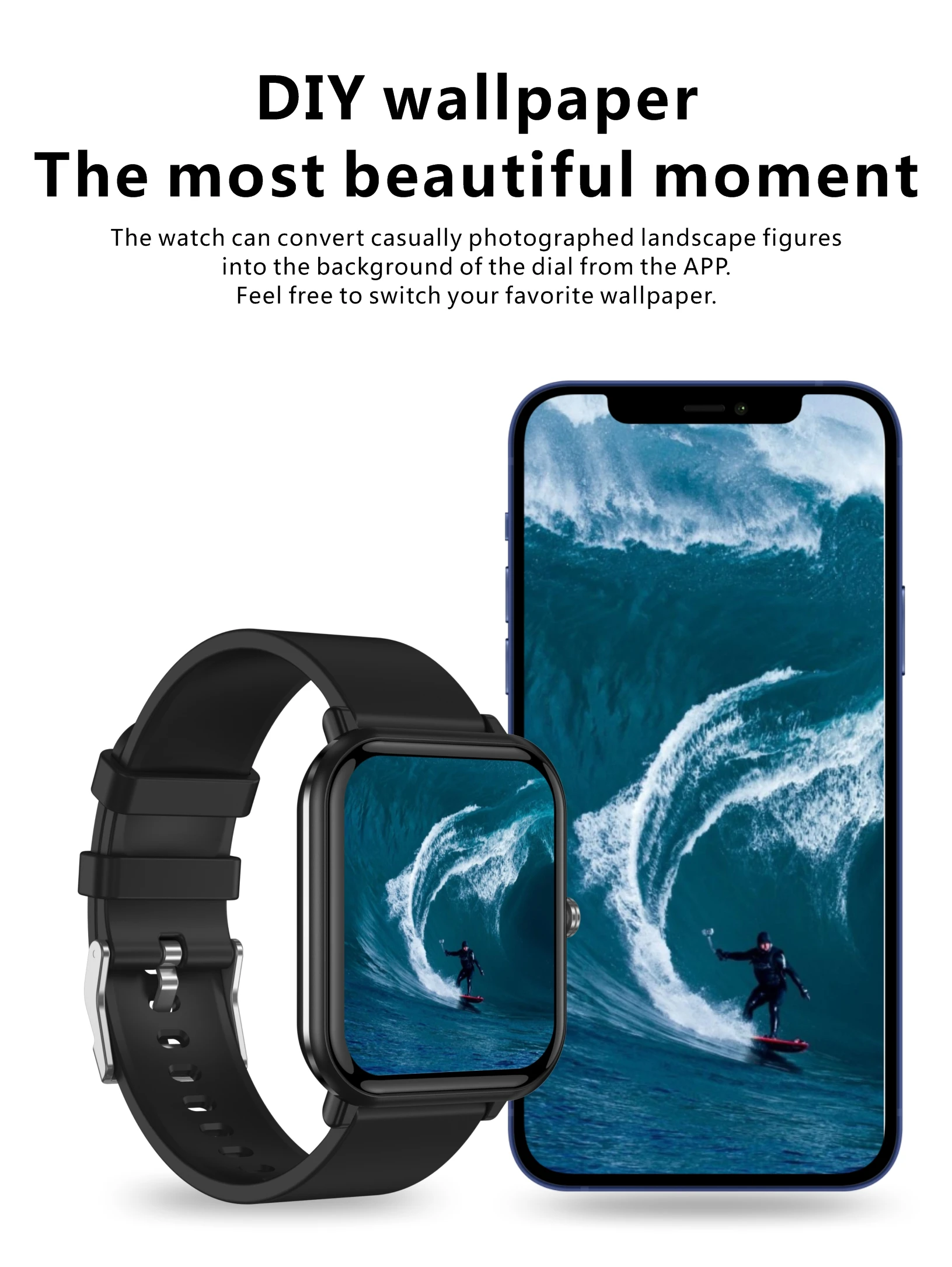 2021 Newest Smartwatch Body Temperature Detection Fitness Tracker Watches Bluetooth Weather Forecast IP68 Waterproof Smart Watch