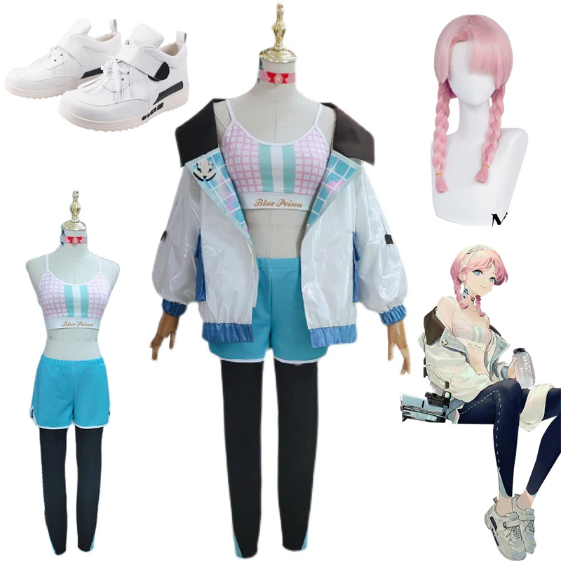 

New Game Arknights Blue Poison Cosplay Costume Fashion Handsome Uniform Suits Female Activity Party Role Play Clothing