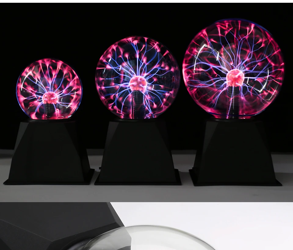 Novelty Magic Crystal Plasma Ball Touch Lamp 220V LED Night Light Child Night Light Birthday Christmas Kids Decor Gift Lighting bathroom night light