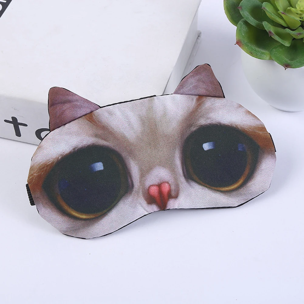 Забавная 3D собака кошка животное маска для глаз с завязанными глазами