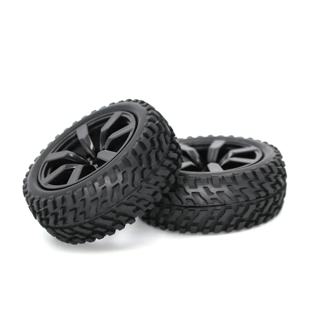 2x Tire Tyres Rubber For 1/16 RC Car Racing Truck Parts DIY Accessories
