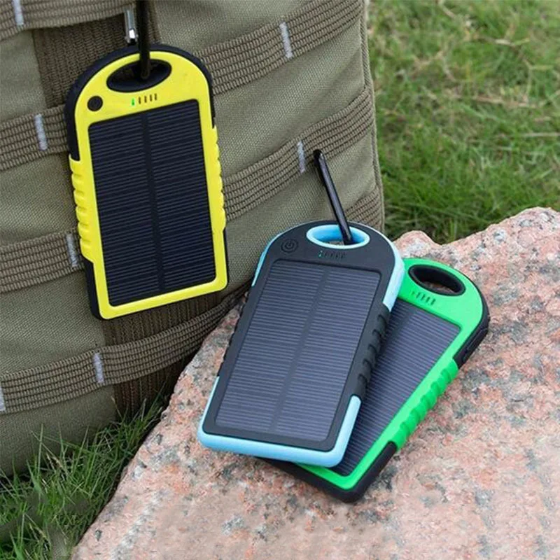 

Solar 12000mAh power bank Portable Solar Panel Dual USB Battery Pack Charger Charging LED Battery Charger For iphone5 6 7 8 X