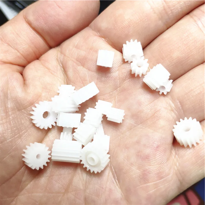 Plastic Shaft Gears Group 2 Motor Teeth Axis Gears Sets 1mm 2mm Hole Diameter DIY Helicopter Robot Toys electric bike gear motor gear transmission gear electric chain saw gear cassette deck tape gear
