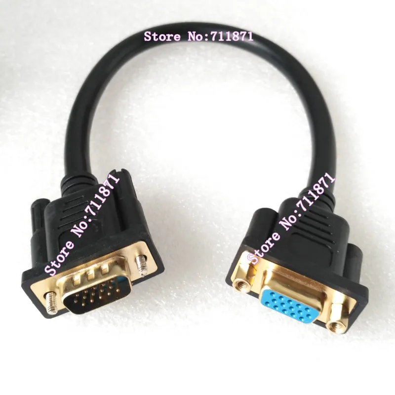 30cm 수 암 VGA D-Sub 연장 케이블 짧은 15P 수-암 D-Sub HDB15 VGA 연장선 VGA HDB15 수 암 케이블