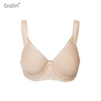 

Gratlin Plus Size Maternity Nursing Lace Bra with Underwire Pregnant Underwear for Breastfeeding