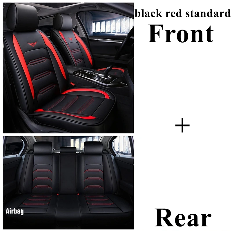 Автомобильный чехол для LADA Vesta Granta Xray Kalina Priora Largus 4x4 Samara 2106 210 Mini Countryman Coupe Clubman автомобильные аксессуары - Название цвета: black red standard