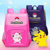 Mochilas escolares de Pokemon para niños y niñas, Bulbasaur Charmander de Pikachu, Eevee, gran capacidad, de viaje, regalos de navidad